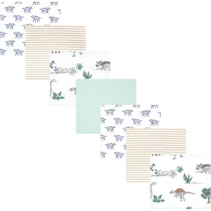 image:imageHudson Baby Unisex Baby Cotton Flannel Receiving Blankets Bundle Rocket Ship One SizeBoy Dino World