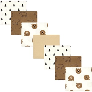 image:imageHudson Baby Unisex Baby Cotton Flannel Receiving Blankets Bundle Rocket Ship One SizeBrown Bear