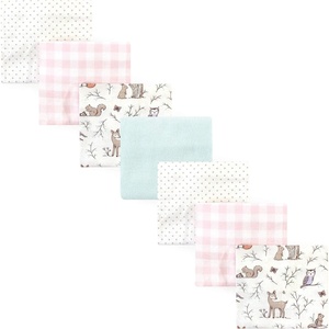 image:imageHudson Baby Unisex Baby Cotton Flannel Receiving Blankets Bundle Rocket Ship One SizeEnchanted Forest