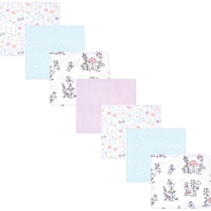 image:imageHudson Baby Unisex Baby Cotton Flannel Receiving Blankets Bundle Rocket Ship One SizeGarden Fairies