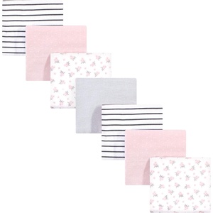 image:imageHudson Baby Unisex Baby Cotton Flannel Receiving Blankets Bundle Rocket Ship One SizeGray Pink Floral
