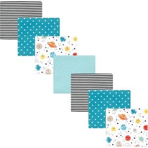 image:imageHudson Baby Unisex Baby Cotton Flannel Receiving Blankets Bundle Rocket Ship One SizeHappy Planets