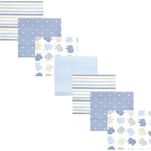 image:imageHudson Baby Unisex Baby Cotton Flannel Receiving Blankets Bundle Rocket Ship One SizeMulti Color Boy Elephant