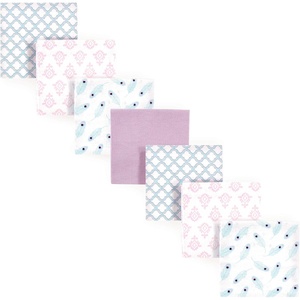 image:imageHudson Baby Unisex Baby Cotton Flannel Receiving Blankets Bundle Rocket Ship One SizePeacock Feather