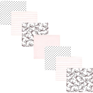 image:imageHudson Baby Unisex Baby Cotton Flannel Receiving Blankets Bundle Rocket Ship One SizePink Bows
