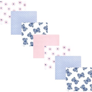 image:imageHudson Baby Unisex Baby Cotton Flannel Receiving Blankets Bundle Mustache Hat One SizeBeautiful Butterfly