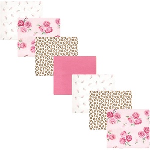 image:imageHudson Baby Unisex Baby Cotton Flannel Receiving Blankets Bundle Mustache Hat One SizeBlush Rose