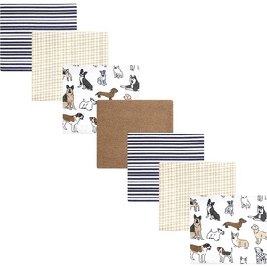 image:imageHudson Baby Unisex Baby Cotton Flannel Receiving Blankets Bundle Mustache Hat One SizeHandsome Dogs