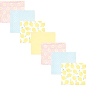 image:imageHudson Baby Unisex Baby Cotton Flannel Receiving Blankets Bundle Mustache Hat One SizeLemon Daisy