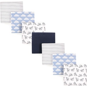 image:imageHudson Baby Unisex Baby Cotton Flannel Receiving Blankets Bundle Mustache Hat One SizePaper Airplane