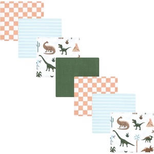 image:imageHudson Baby Unisex Baby Cotton Flannel Receiving Blankets Bundle Mustache Hat One SizeRetro Dinosaur