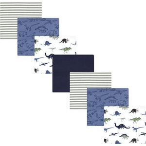 image:imageHudson Baby Unisex Baby Cotton Flannel Receiving Blankets Bundle Butterflies One SizeBlue Green Dino