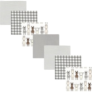 image:imageHudson Baby Unisex Baby Cotton Flannel Receiving Blankets Bundle Butterflies One SizeFarm Friends Cream