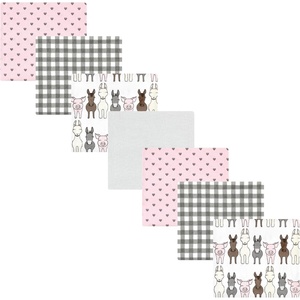 image:imageHudson Baby Unisex Baby Cotton Flannel Receiving Blankets Bundle Butterflies One SizeFarm Friends Pink