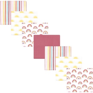 image:imageHudson Baby Unisex Baby Cotton Flannel Receiving Blankets Bundle Butterflies One SizeSunshine and Rainbows