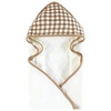 image:imageHudson Baby Unisex Baby Cotton Animal Face Hooded Towel Cow One SizeBrown Gingham Puppy