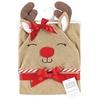 image:imageHudson Baby Unisex Baby Cotton Animal Face Hooded Towel Cow One SizeGirl Holiday Reindeer