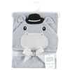 image:imageHudson Baby Unisex Baby Cotton Animal Face Hooded Towel Cow One SizeGray Hippo