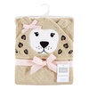 image:imageHudson Baby Unisex Baby Cotton Animal Face Hooded Towel Cow One SizeLeopard