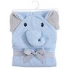image:imageHudson Baby Unisex Baby Cotton Animal Face Hooded Towel Cow One SizeLight Blue Elephant