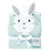 image:imageHudson Baby Unisex Baby Cotton Animal Face Hooded Towel Cow One SizeMint Bunny