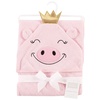 image:imageHudson Baby Unisex Baby Cotton Animal Face Hooded Towel Cow One SizePig