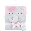 image:imageHudson Baby Unisex Baby Cotton Animal Face Hooded Towel Cow One SizePink Dots Pretty Elephant