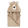image:imageHudson Baby Unisex Baby Cotton Animal Face Hooded Towel Cow One SizeTan Bear