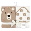 image:imageHudson Baby Unisex Baby Cotton Animal Face Hooded Towel Cow One SizeTan Bear