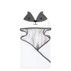 image:imageHudson Baby Unisex Baby Cotton Animal Face Hooded Towel Cow One SizeBadger