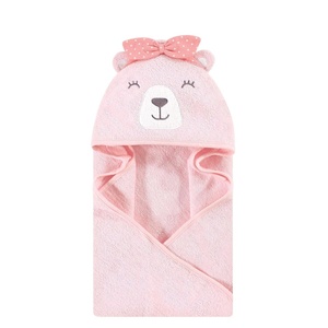image:imageHudson Baby Unisex Baby Cotton Animal Face Hooded Towel Cow One SizeBear Girl