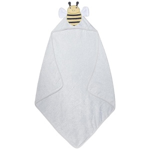 image:imageHudson Baby Unisex Baby Cotton Animal Face Hooded Towel Cow One SizeBee