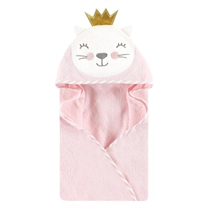 image:imageHudson Baby Unisex Baby Cotton Animal Face Hooded Towel Cow One SizeCat Princess