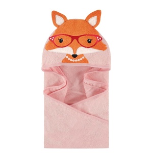 image:imageHudson Baby Unisex Baby Cotton Animal Face Hooded Towel Cow One SizeFoxy