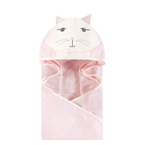 image:imageHudson Baby Unisex Baby Cotton Animal Face Hooded Towel Cow One SizeKitty