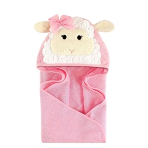 image:imageHudson Baby Unisex Baby Cotton Animal Face Hooded Towel Cow One SizeLamb