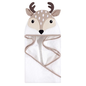 image:imageHudson Baby Unisex Baby Cotton Animal Face Hooded Towel Cow One SizeLittle Fawn