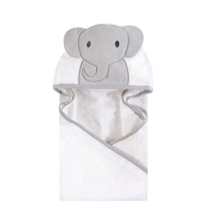 image:imageHudson Baby Unisex Baby Cotton Animal Face Hooded Towel Cow One SizeModern Elephant