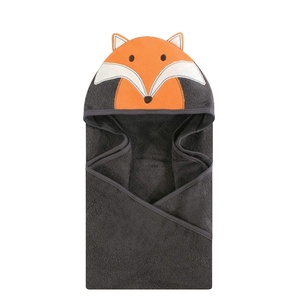 image:imageHudson Baby Unisex Baby Cotton Animal Face Hooded Towel Cow One SizeModern Fox