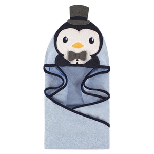 image:imageHudson Baby Unisex Baby Cotton Animal Face Hooded Towel Cow One SizeMr Penguin