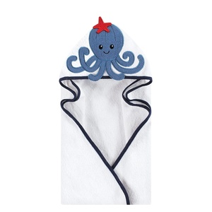 image:imageHudson Baby Unisex Baby Cotton Animal Face Hooded Towel Cow One SizeOctopus