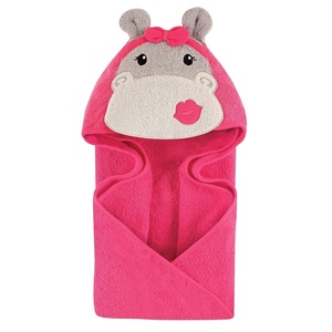 image:imageHudson Baby Unisex Baby Cotton Animal Face Hooded Towel Cow One SizePink Hippo