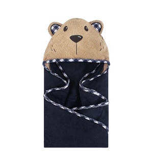 image:imageHudson Baby Unisex Baby Cotton Animal Face Hooded Towel Cow One SizePlaid Bear