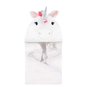 image:imageHudson Baby Unisex Baby Cotton Animal Face Hooded Towel Cow One SizeRainbow Unicorn