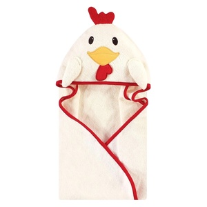 image:imageHudson Baby Unisex Baby Cotton Animal Face Hooded Towel Cow One SizeRooster
