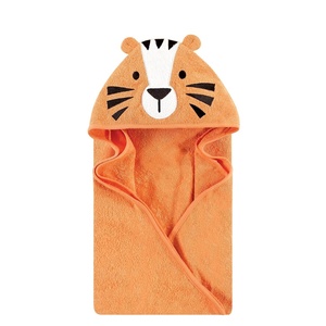 image:imageHudson Baby Unisex Baby Cotton Animal Face Hooded Towel Cow One SizeTiger