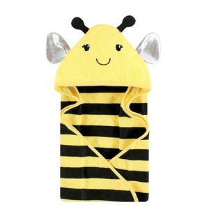 image:imageHudson Baby Unisex Baby Cotton Animal Face Hooded Towel Cow One SizeYellow Bee