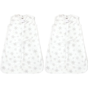 image:imageHudson Baby Unisex Baby Plush Sleeping Bag Sack Blanket Sleeveless Snowflakes 1824 Months Pack of 2