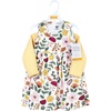 image:imageHudson Baby Girls Quilted Cardigan and DressFall Botanical