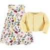 image:imageHudson Baby Girls Quilted Cardigan and DressFall Botanical